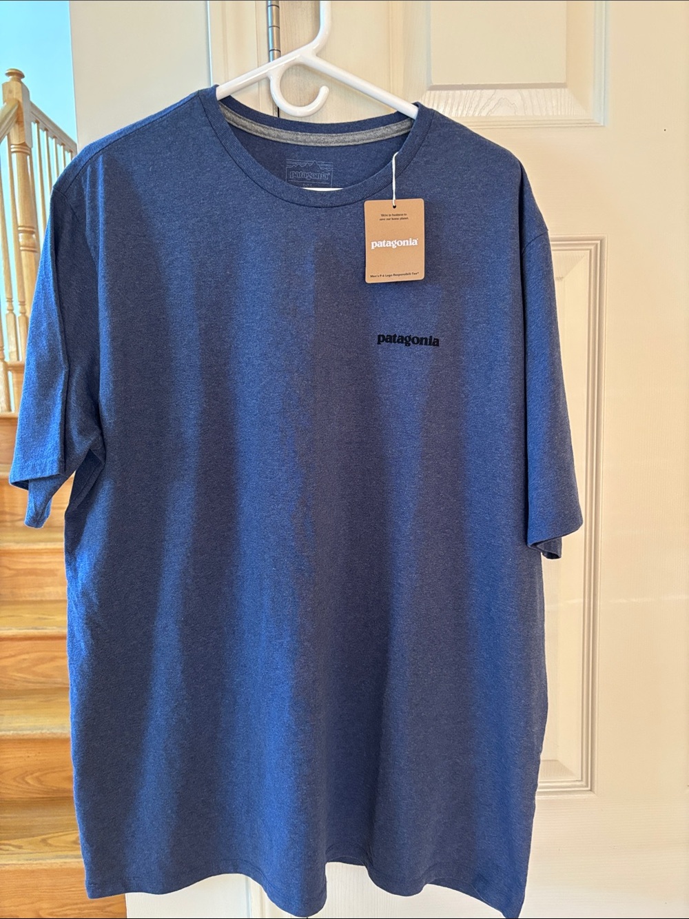 Patagonia Heather Navy Short-Sleeve Logo Tee